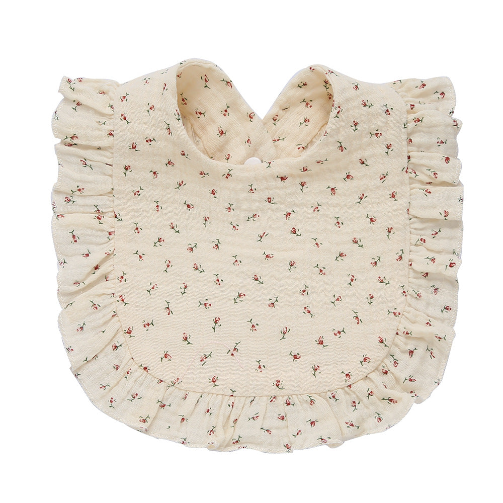 Bib de dentelle en coton pur imprimé pour enfants