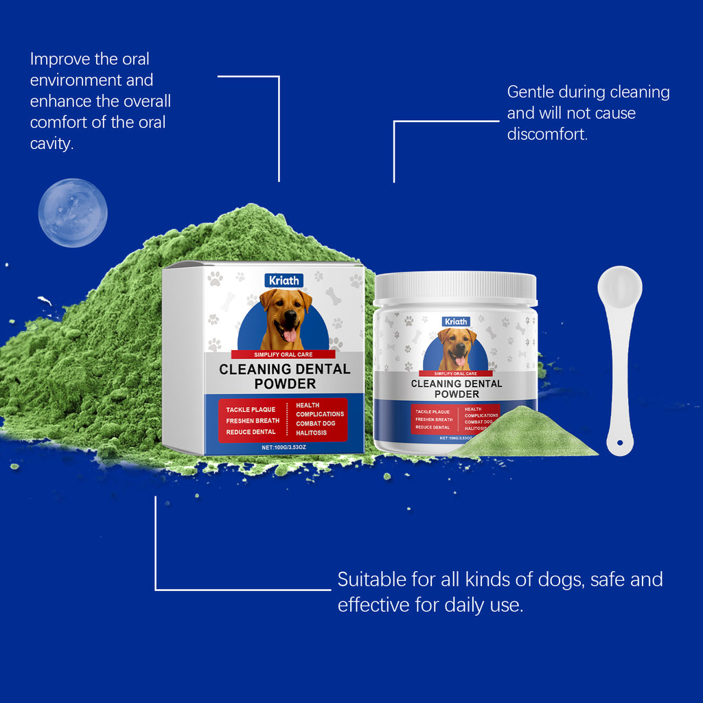 Poudre de nettoyage de dents de chien