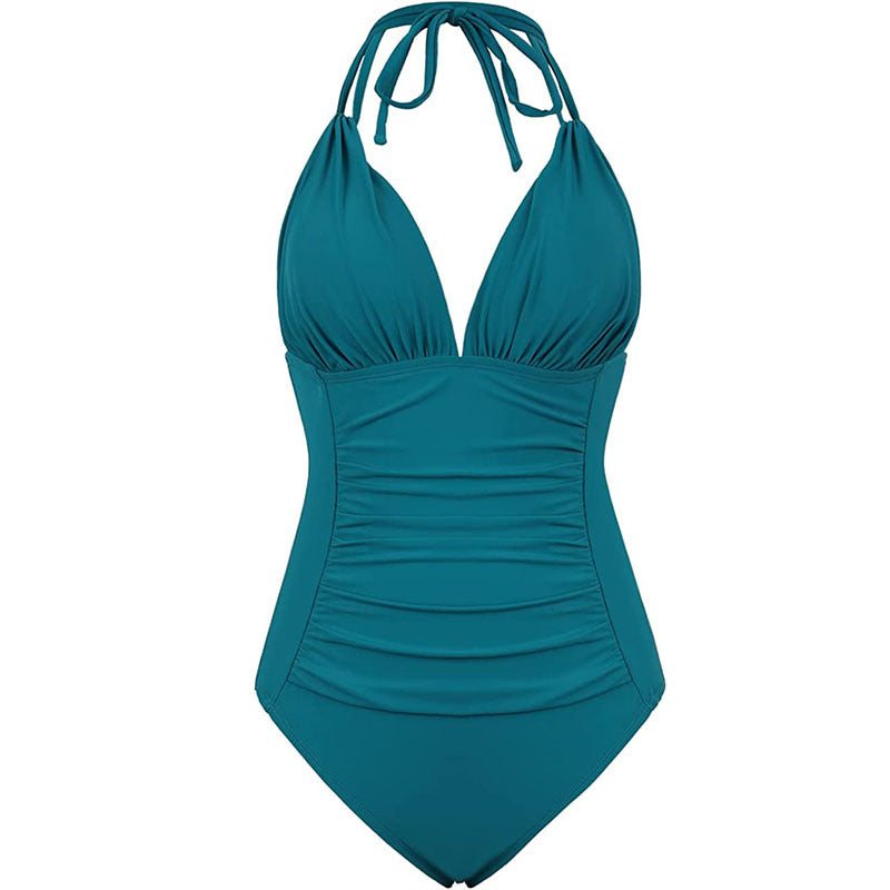 Maillot de bain en une seule pièce sans arrière, multicolore
