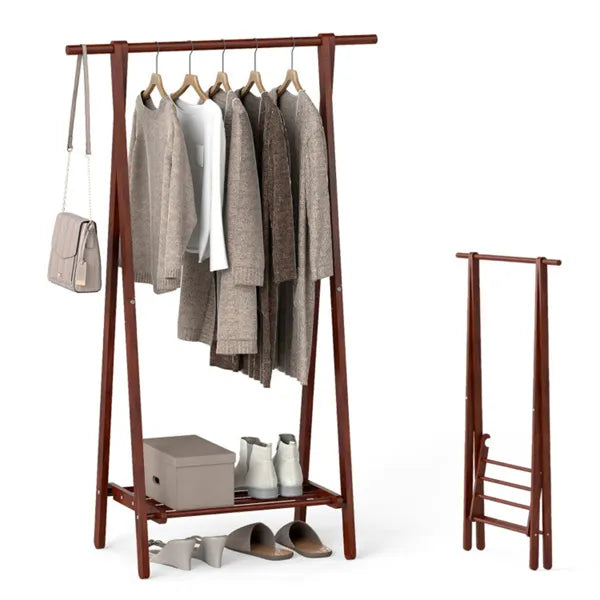 Rack pliant en bois de caoutchouc massif