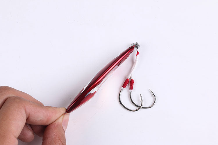Laser Lumineux Double Crochet Slow Shake plaque de fer Bait Lead Fish