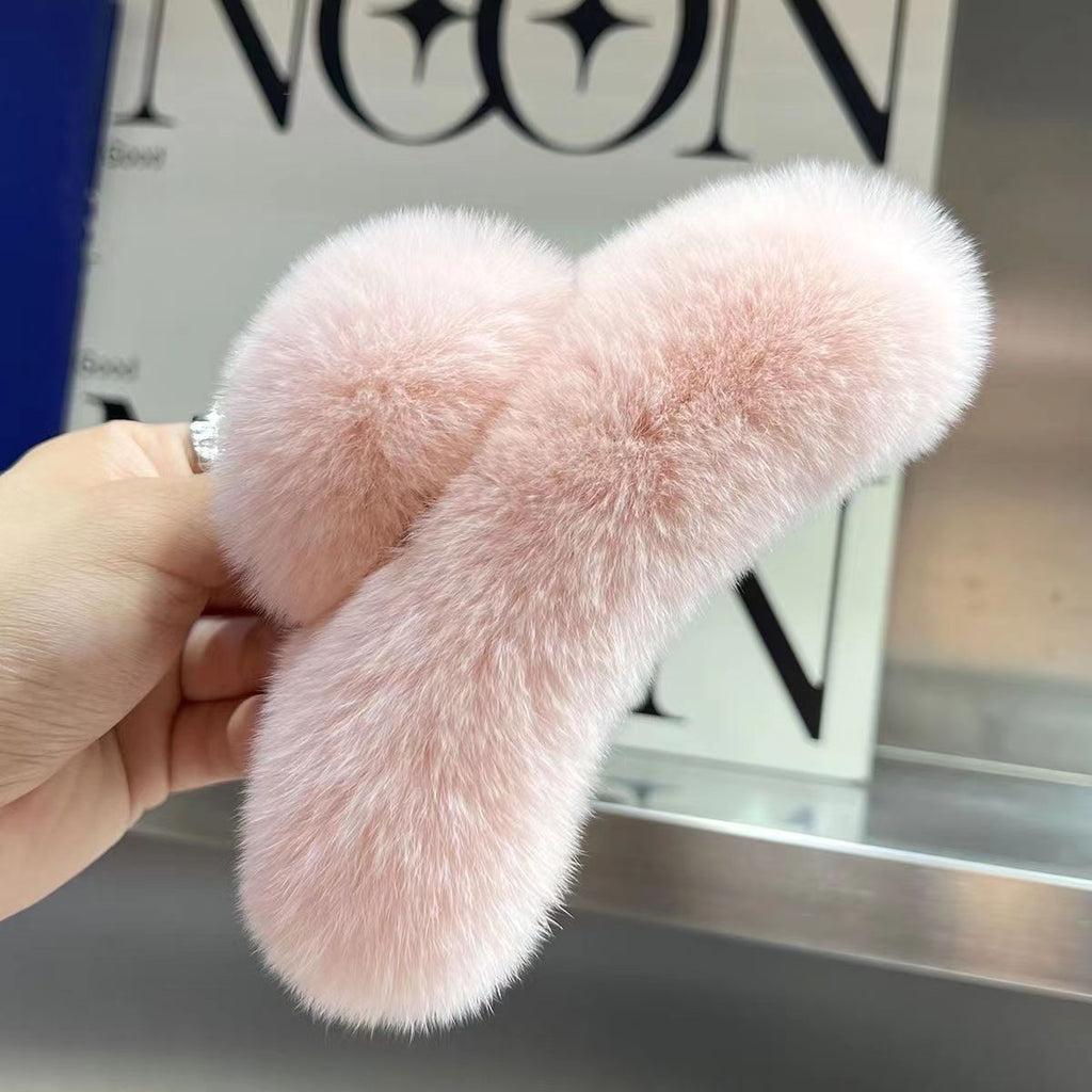 Véritable Rex lapin cheveux mignon en peluche coiffure griffe cheveux