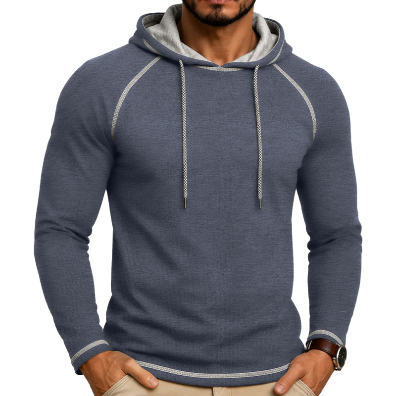 T-shirt à capuche manches longues pour hommes Top sport