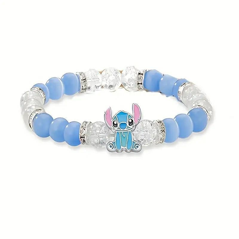 Bleu mignon Alien Cartoon caractère bracelet tissé à la main cordon tressé à la main pour un