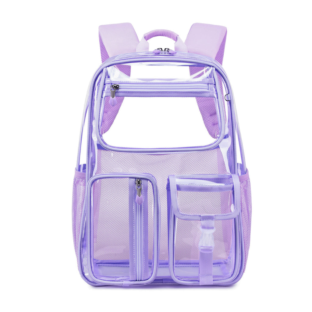 Sac scolaire étudiant Transparent Jelly Pack Grande capacité Sac à dos