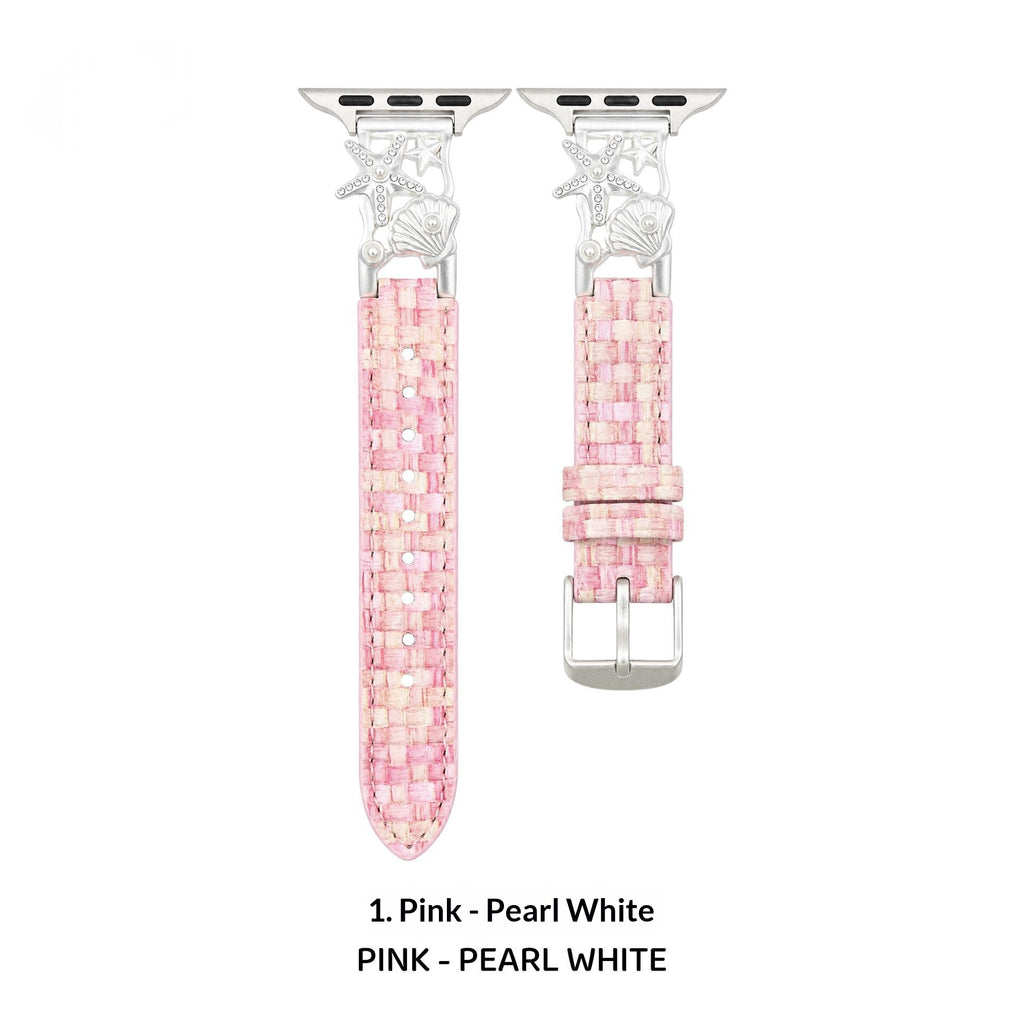 Bracelet de montre en cuir pointillé Cape Shell