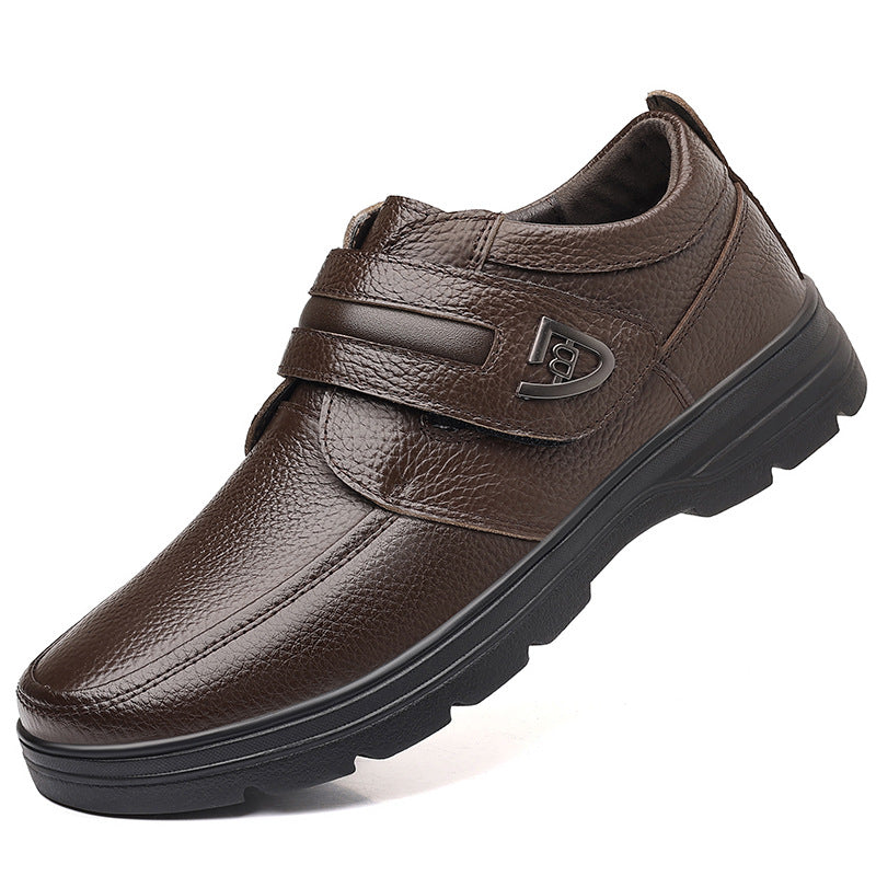 Chaussures en cuir casual britannique style affaires fabriqués à partir de Cowhide plein grain avec un So
