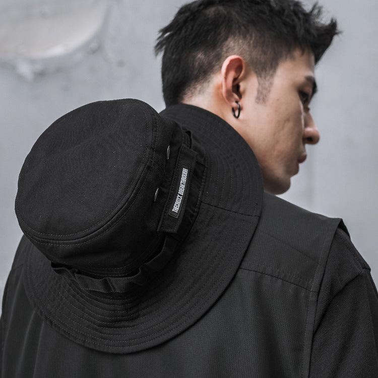 Chapeau Fonctionnel Extérieur Homme écran solaire Casual Hong Kong Style Amei Khaki