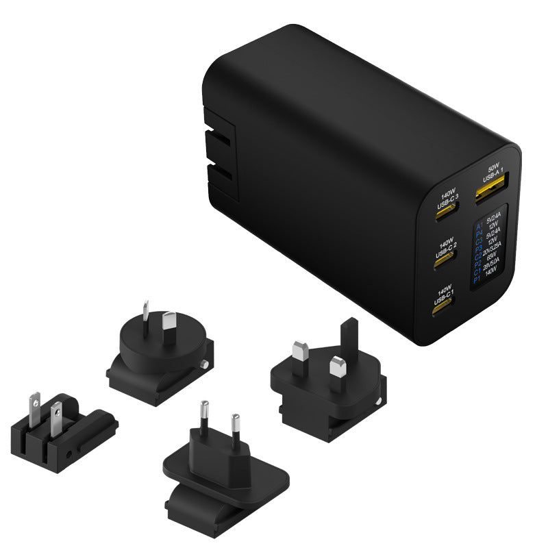 Sleek and portable fast charger with color digital display