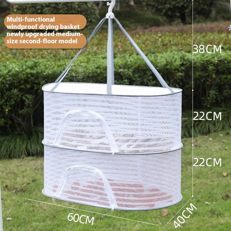 Réseau de suspension Produits secs Artifact Fly Cage Foldable Balcon Les choses de séchage