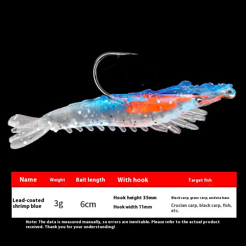 Lure Pack de Lure de Lure de Crevette Douce de Plomb