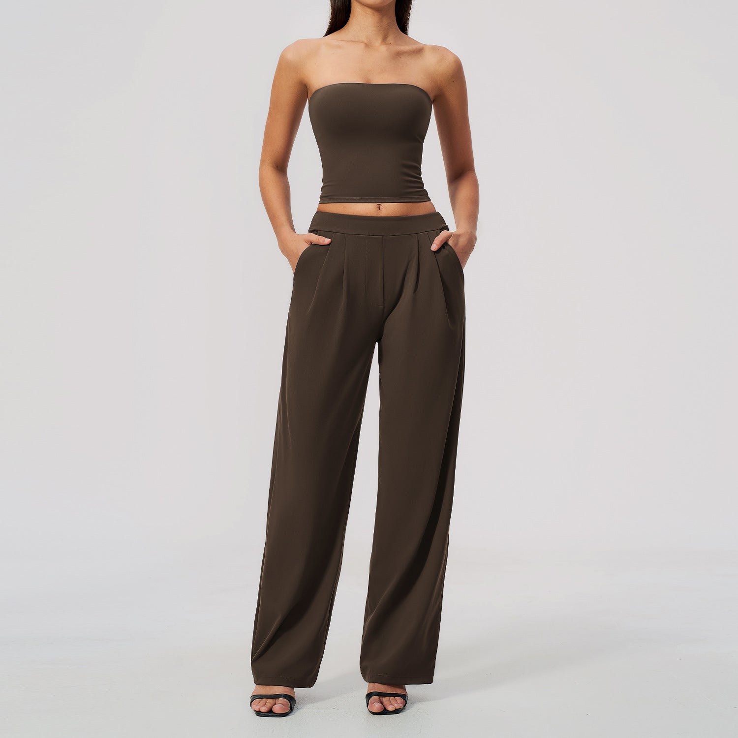 Ensemble de costumes de yoga haute taille à séchage rapide respirant