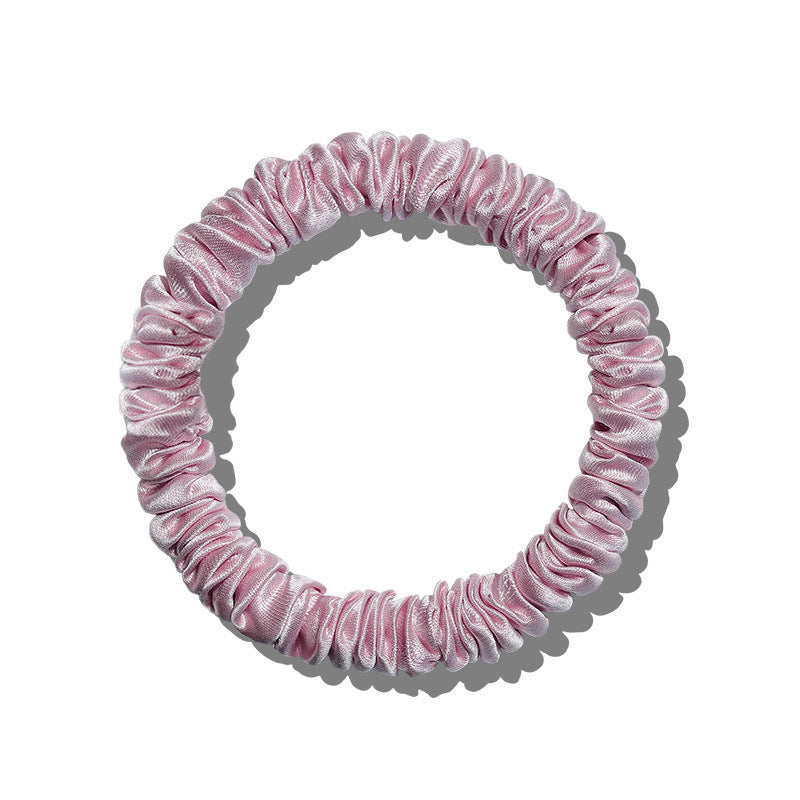Attache de cheveux en soie 1cm Bande de cheveux en caoutchouc de petite taille