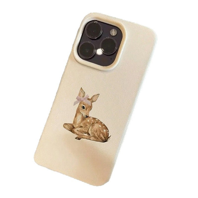 Cartoon créatif Deer modèle de peau boîtier de téléphone en silicone
