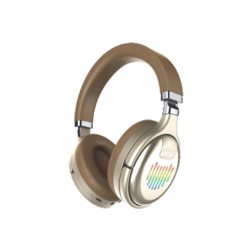 KP-H103 En stock Sur oreille Casque Bluetooth Éclairage ambitant pliable RGB Bruit actif