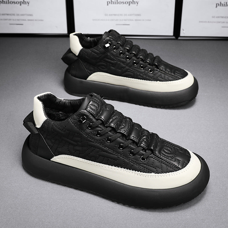 Hommes Fashionable et polyvalent en cuir Sports Casual Board Chaussures