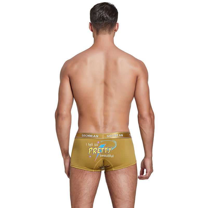 Spring Men's Boxers Mode Trendy Sexy Hommes Bas Culottes