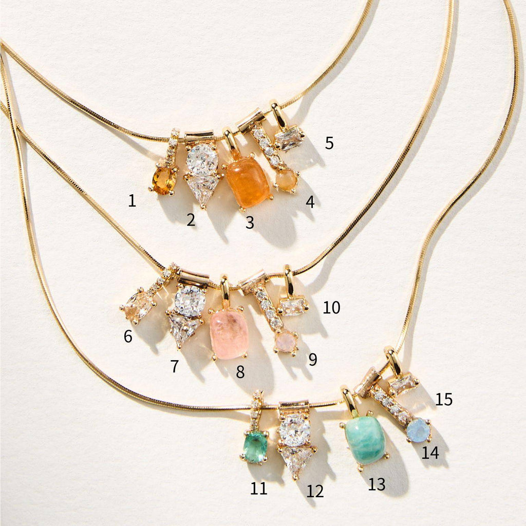 Pendentif bricolage Zircon cuivre plaqué avec l'or 14k pour la rétention de couleur longue durée