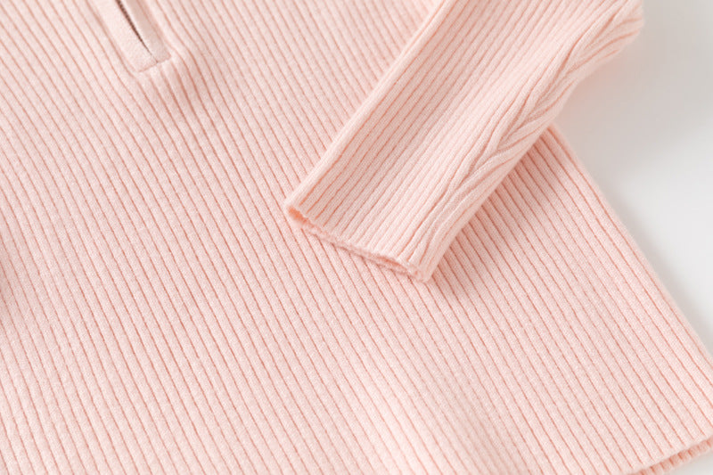 AutomneHiver Enfants Vêtements Filles Chandail de couleur solide