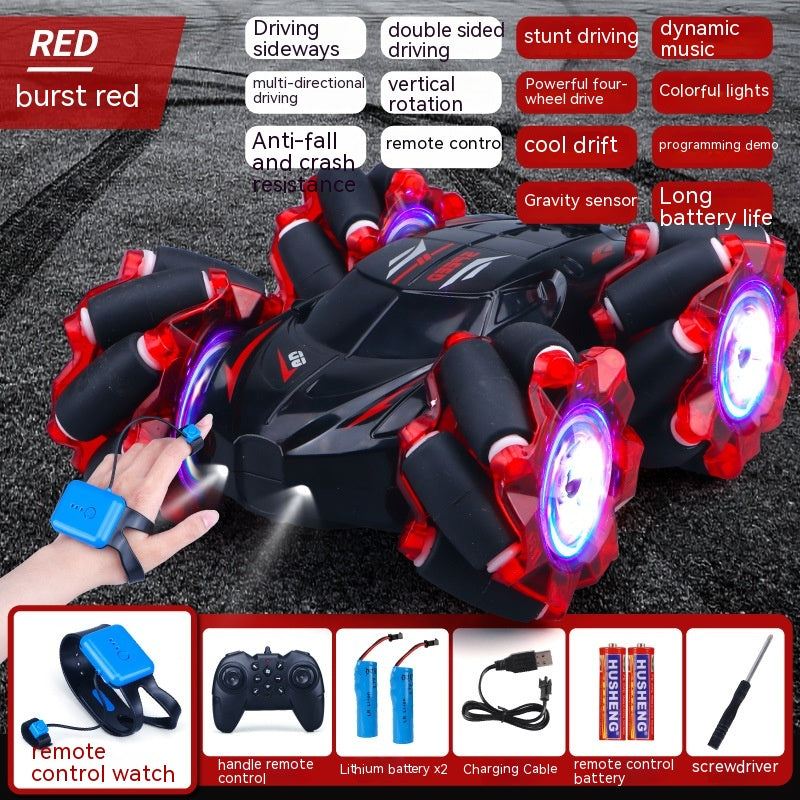 24G Télécommande sans fil haute vitesse Car Light Music 4 roues motrices Double face Drivi