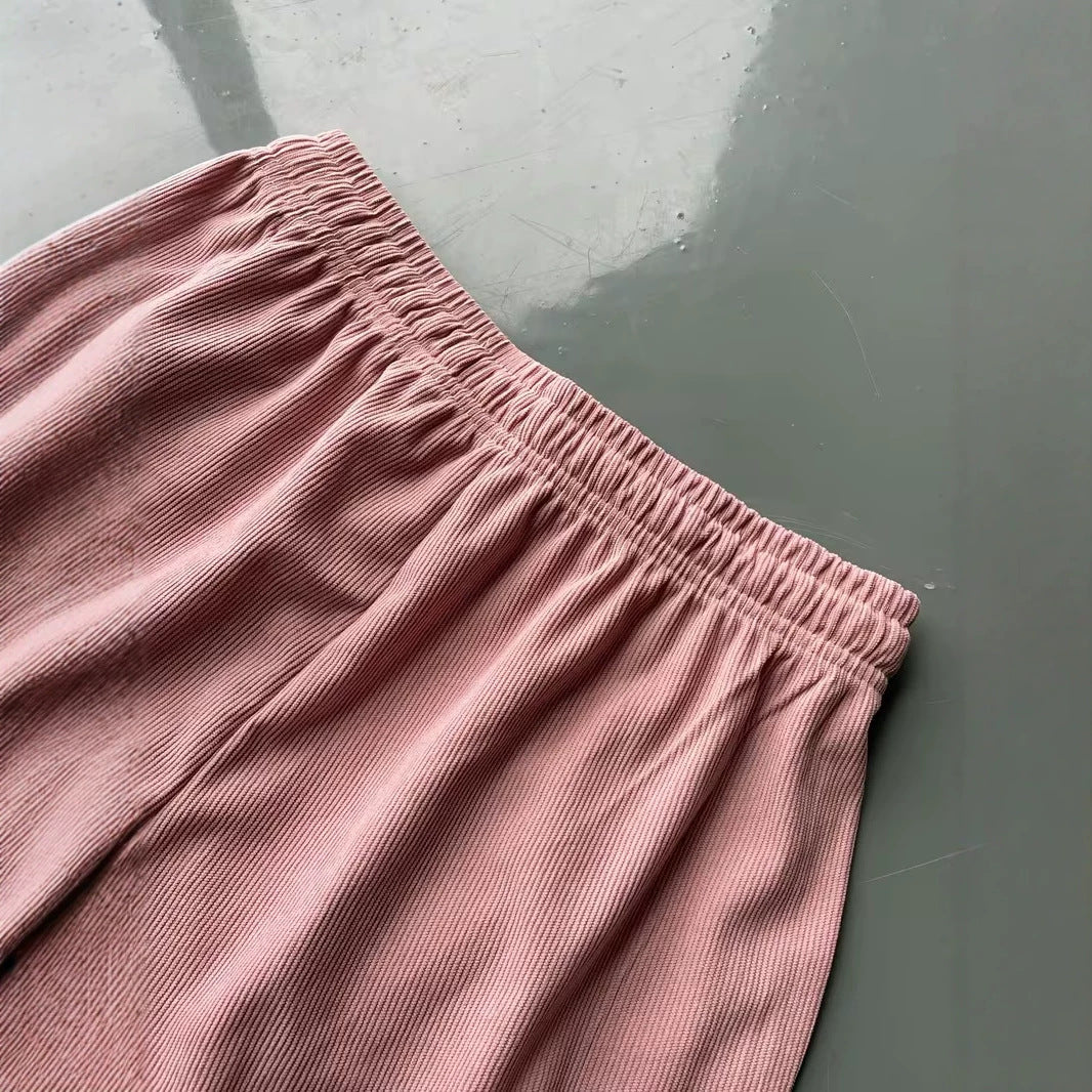 Pantalons en forme de cheville en forme de cordoue à col solide