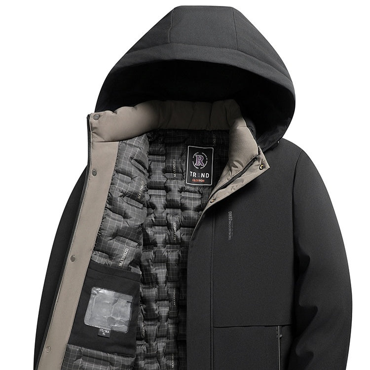 Hommes Hiver Épaisseur Coton à capuche rembourré