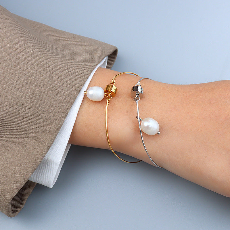 European And American Minimalist Style Versatile Plain Ring Bracelet