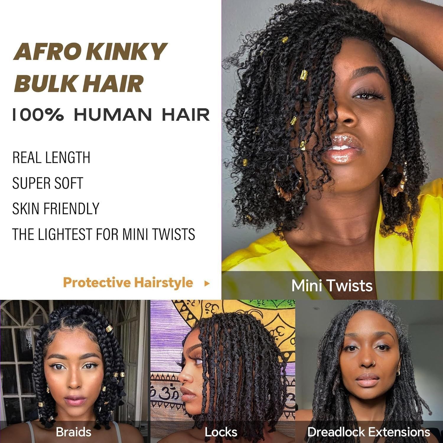 Femmes Dreadlock Extensions de cheveux Bundle
