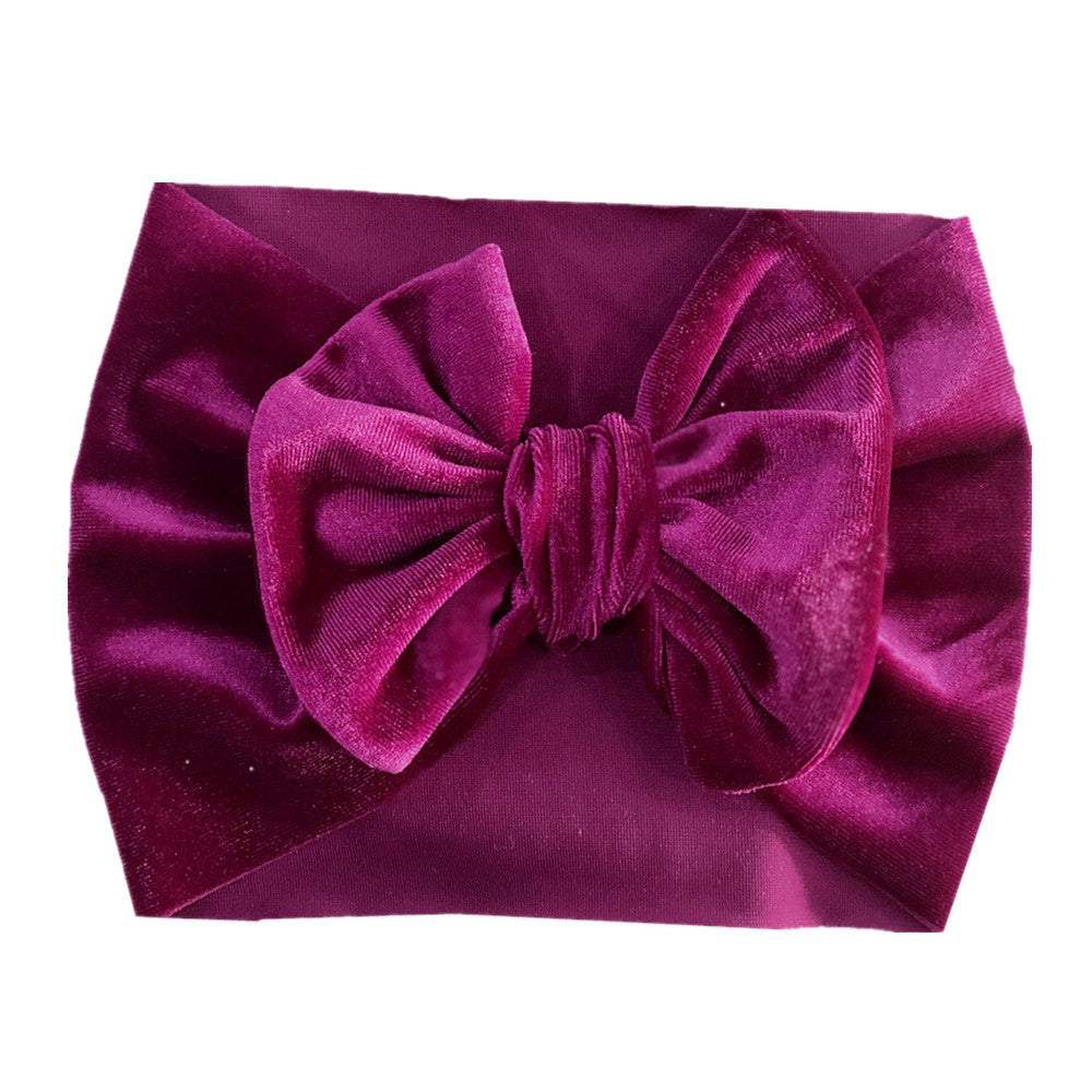 Bandeau de velours festif multicolore pour enfants avec accessoires cheveux stretchy