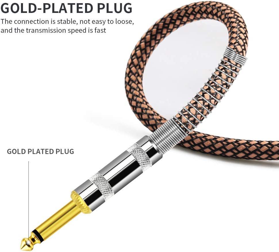 65mm TS Plug Audio Cable 635 Amplifieur de câble audio à double canal