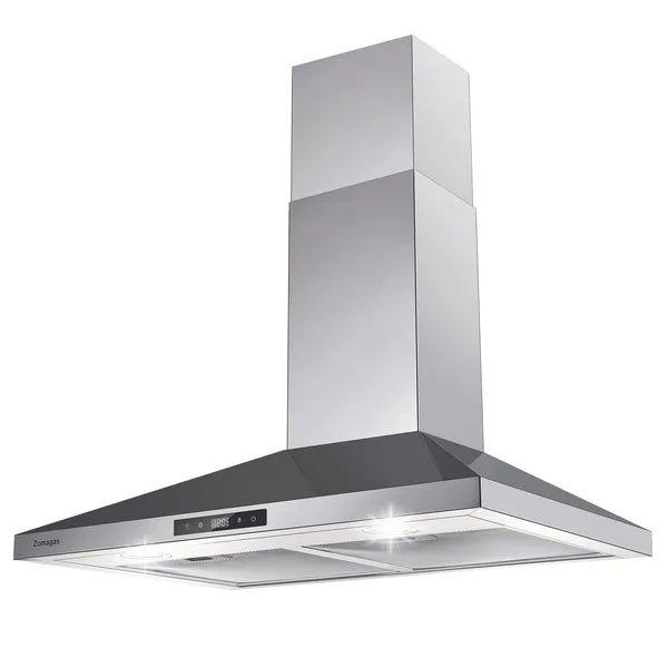 30 pouces Range Hotte murale montée 450 CFM Touch Panel cuisine en acier inoxydable ventilé