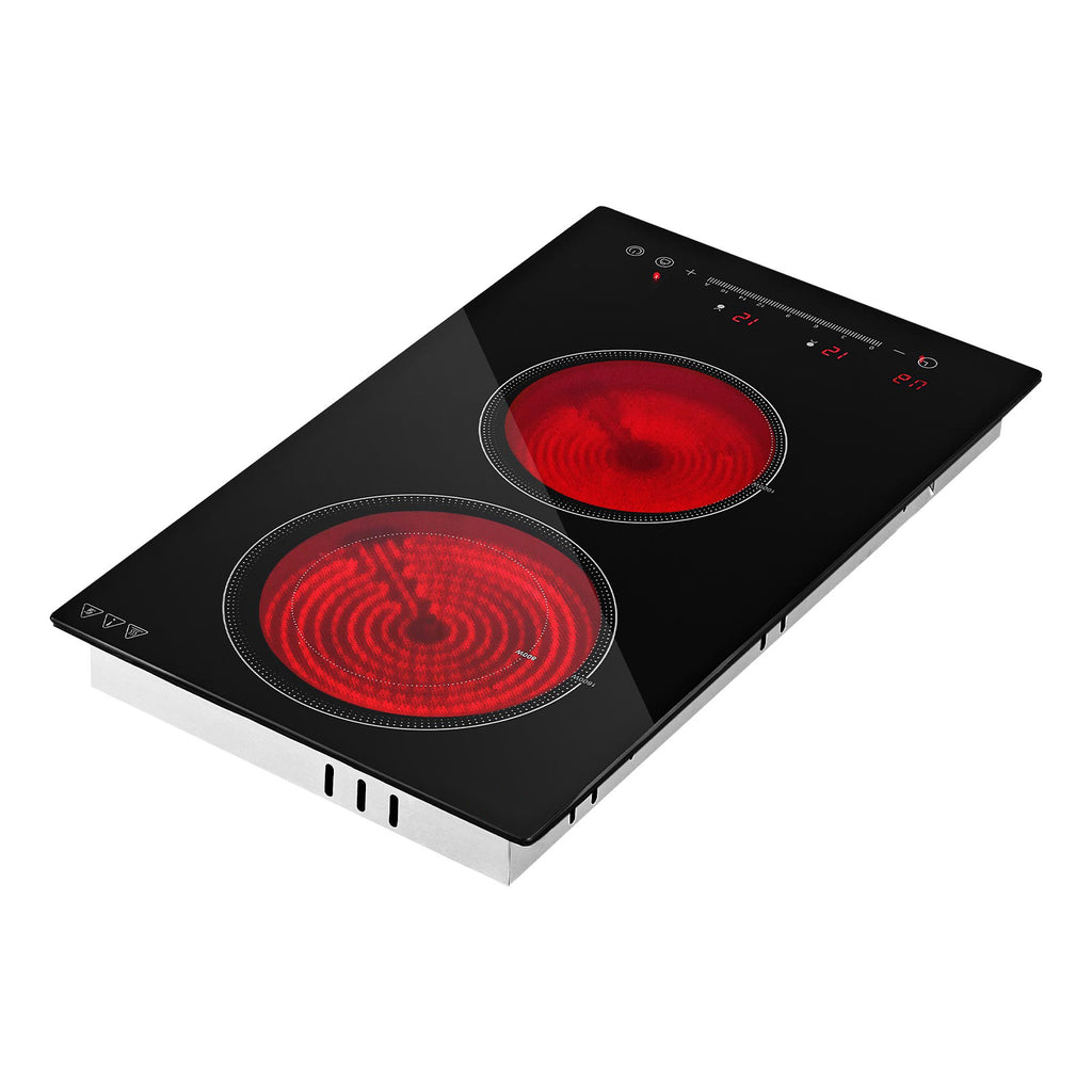 Cuisinière électrique 12 pouces 2 brûleurs Poêle portable Top 1800W 120V
