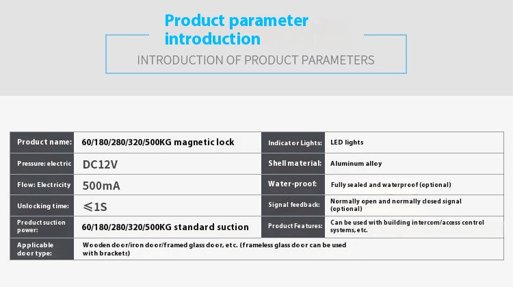Verrouillage magnétique à simple porte Verrouillage électronique intelligent