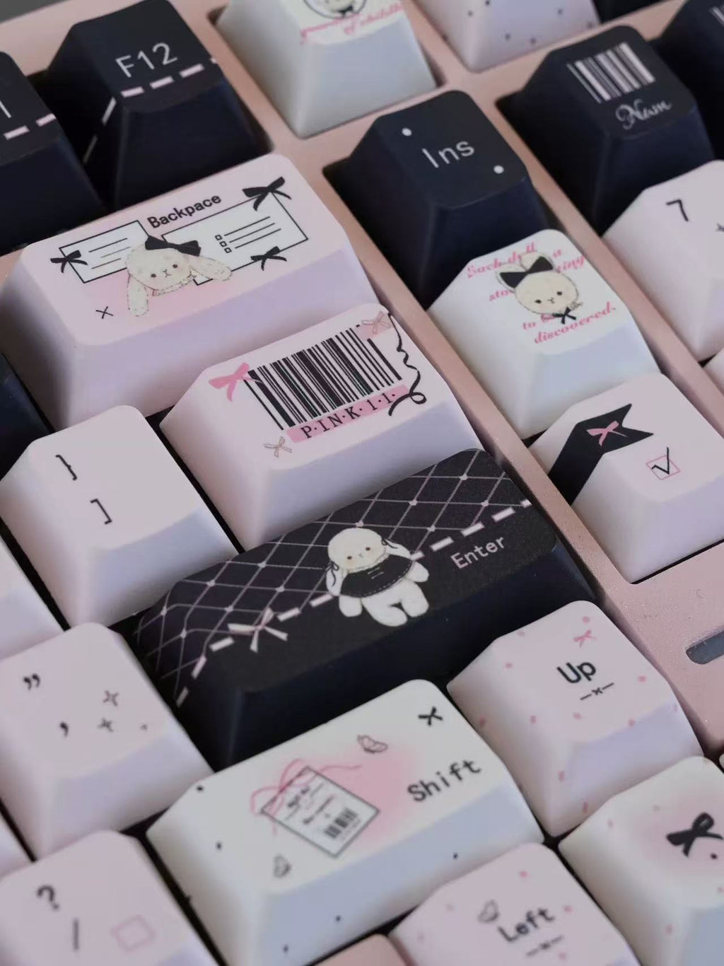 Casquettes PBT de hauteur originale avec le design de lapin Cuaicai