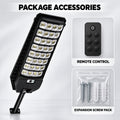 Solar Powered Motion Sensor Outdoor Light W7208 8 Noir pour Garden Yard Street Wall LED