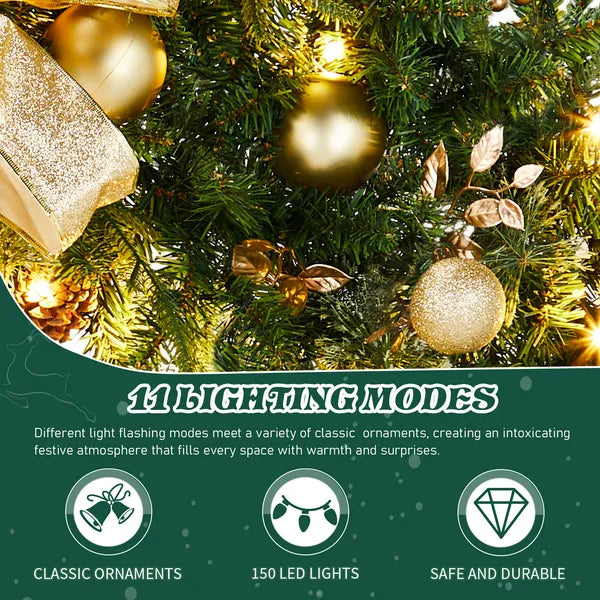 60in Pré-éclairée couronne de Noël