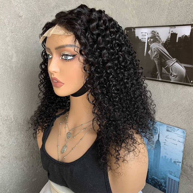 African 4X4 Kinky Curly Blend Perruques de dentelle