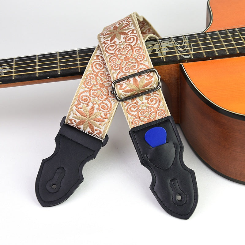 Bracelet pour guitare Folk Guitar Leather Electric Guitar Personnalité Guitare en bois Bracelet pour épaule