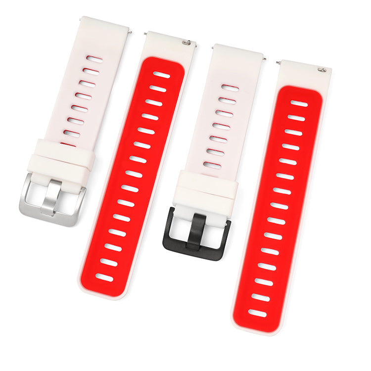 Bracelet en silicone Smart Watch bicolore 20 22mm