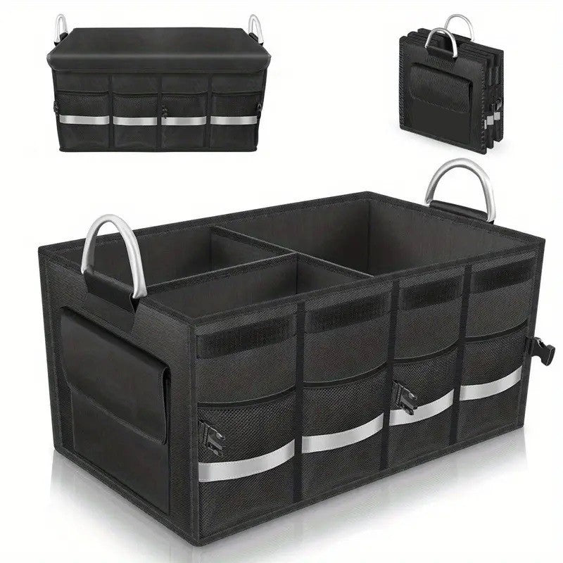 Grand organisateur de boot de voiture lourd fonction pliable pliable boîte de coffre de rangement Tidy