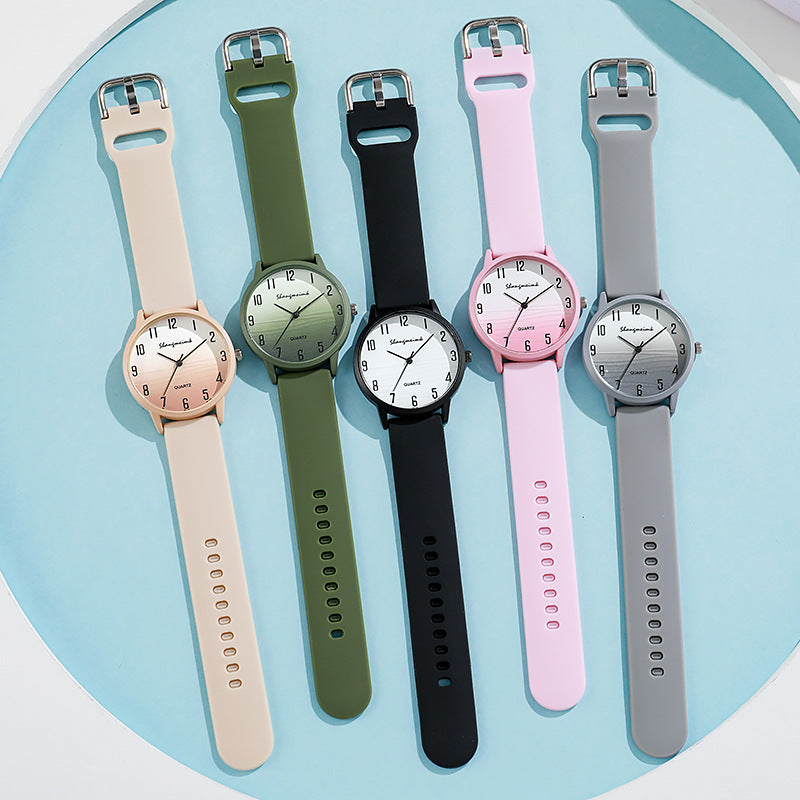 Casual simple Jelly couleur montre pour femmes
