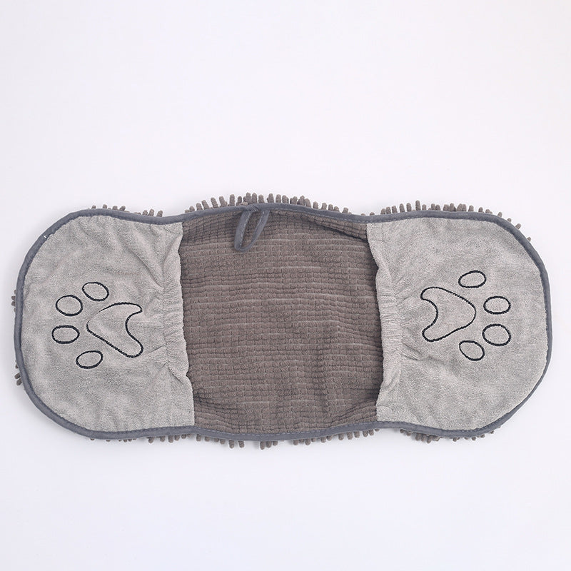 Serviette de bain pour chien Chenille