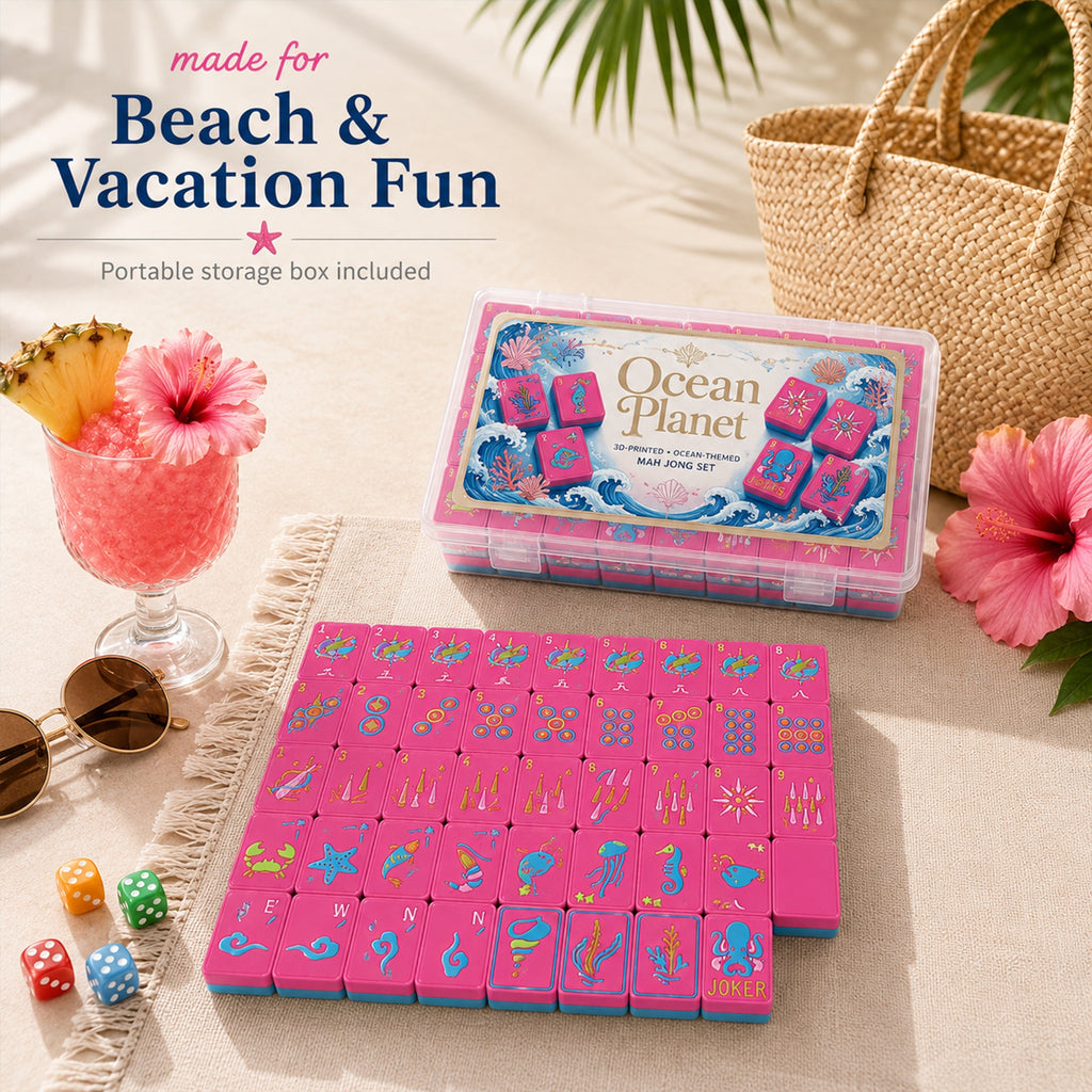160PCS flottant American Mahjong Set Ocean Thème