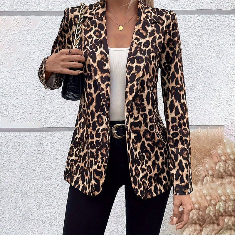 Élégante Lapel manches longues Midi-longueur Slimming Sexy Blazer