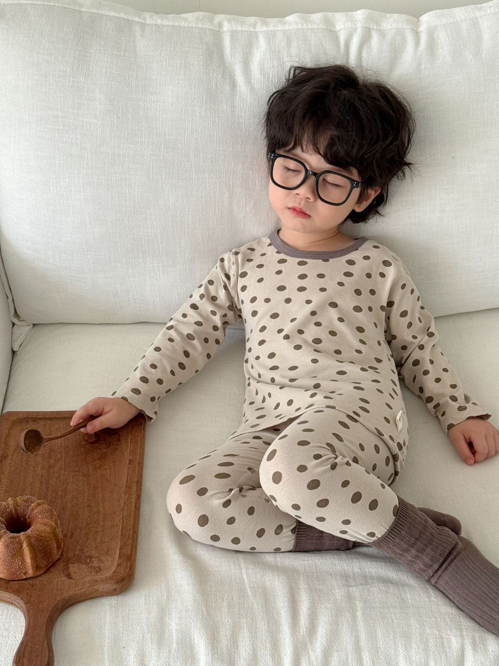 Ensemble de sous-vêtements thermiques en coton pur sans os pour garçons et filles