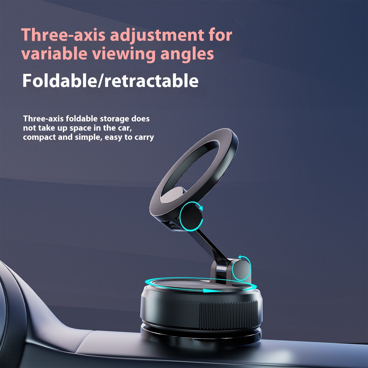 Magnetic Car Phone Mount Vacuum Sucker
