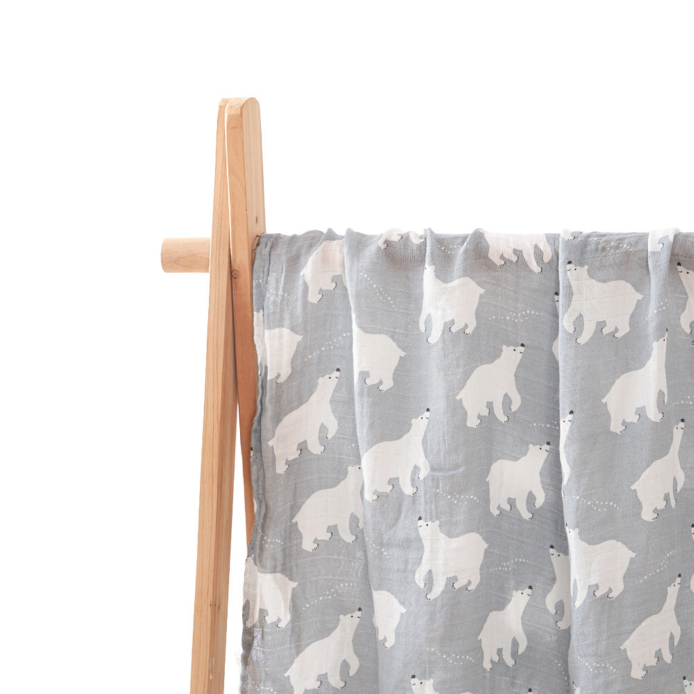 Simple imprimé nouveau-né bébé bambou coton bébé couverture Gro-bag