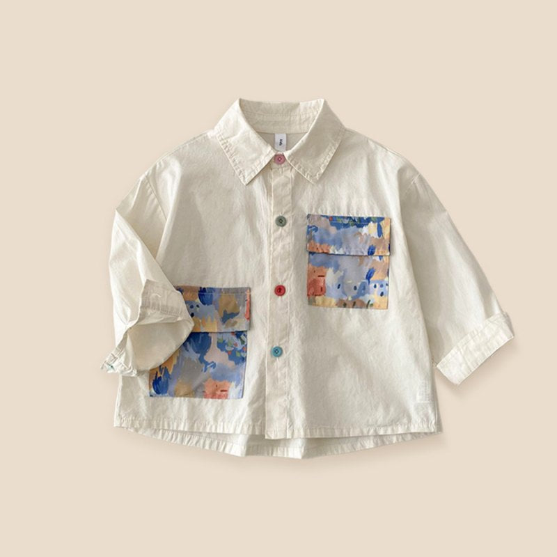 Chemise printanière élégante pour enfants à manches longues