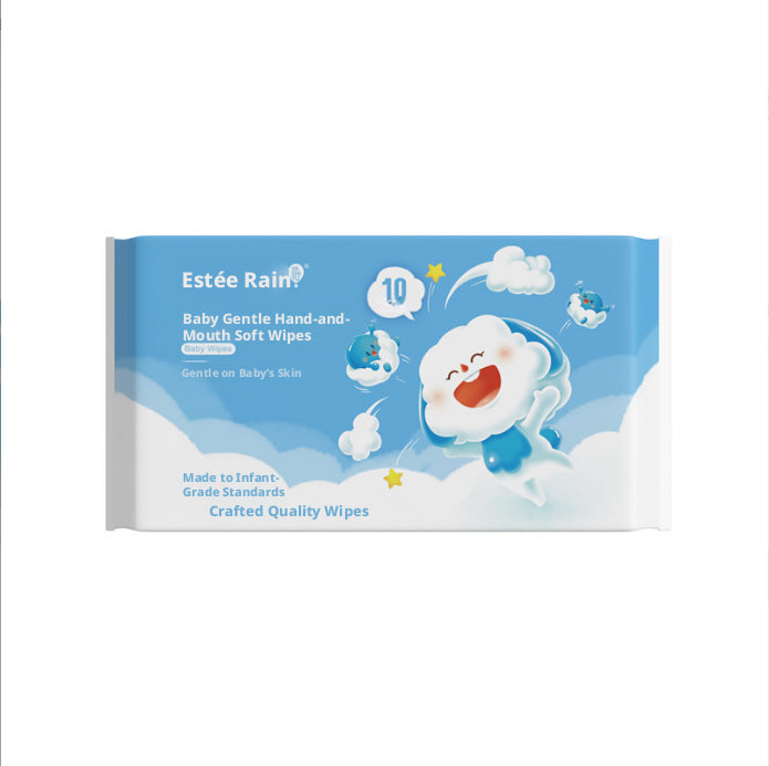 Essuie-glaces douces-16 * Tissus non tissés de 18cm bleu-10 draw-1 pack