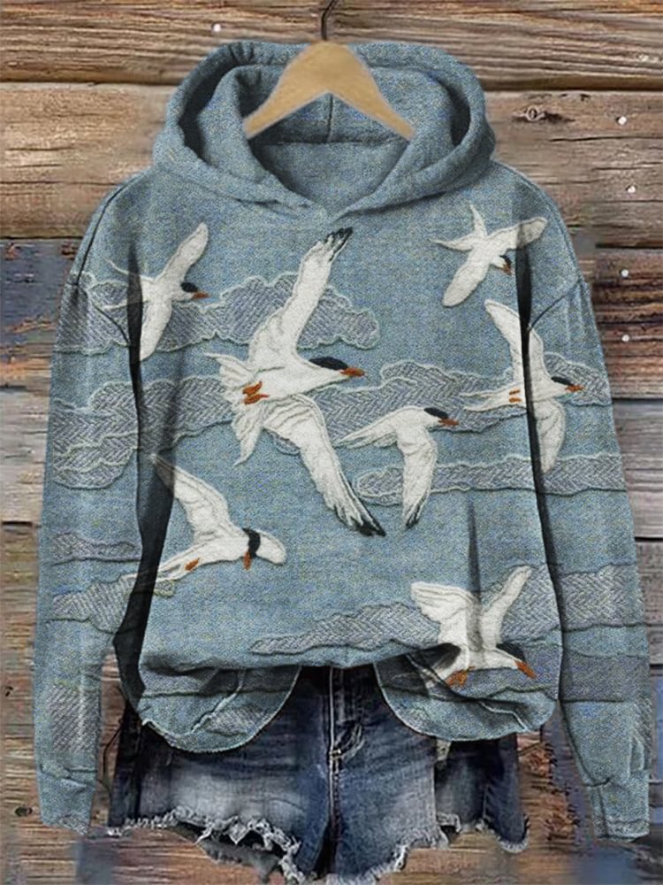 Cherry Blossom Print Trendy Casual Top Jacket